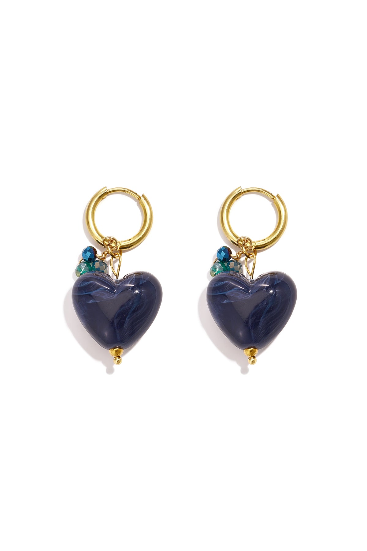 Orecchini a forma di cuore con perline in acciaio inossidabile, serie Simple Daily Simple, gioielli da donna.