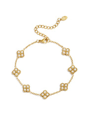 Bracciale Quadrifogli con Zirconi