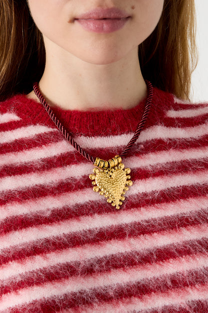 Collane intrecciate in acciaio inossidabile con cuore, serie Simple Daily Simple, gioielli da donna
