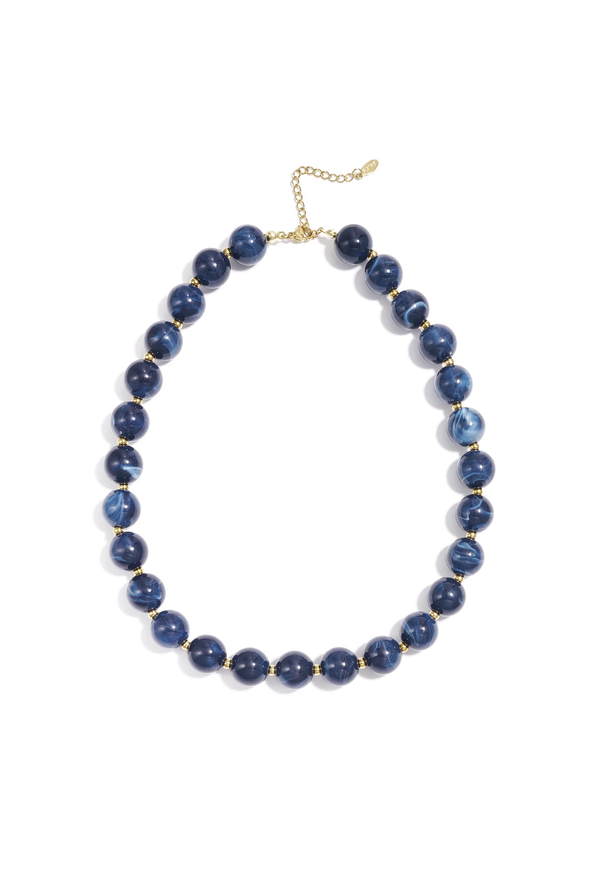 Collana di perline con perle dorate da 135 mm
