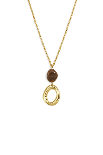 Collane con pendente in acciaio inossidabile, modello Circle, casual, quotidiano, semplice, gioielli da donna