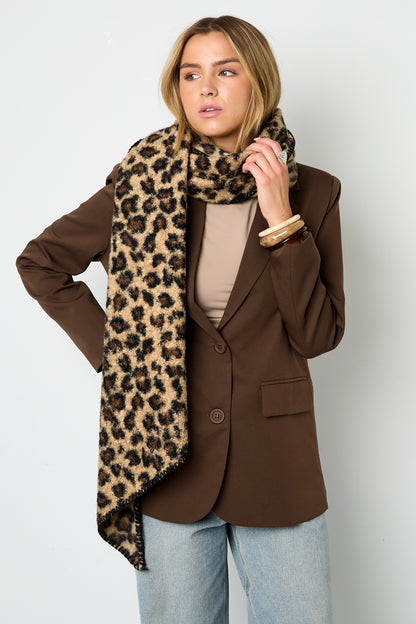 Sciarpe invernali stampa leopardata casual in poliestere quotidiano