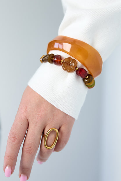 Braccialetti con perline acriliche, serie casual e semplice per tutti i giorni, gioielli da donna.