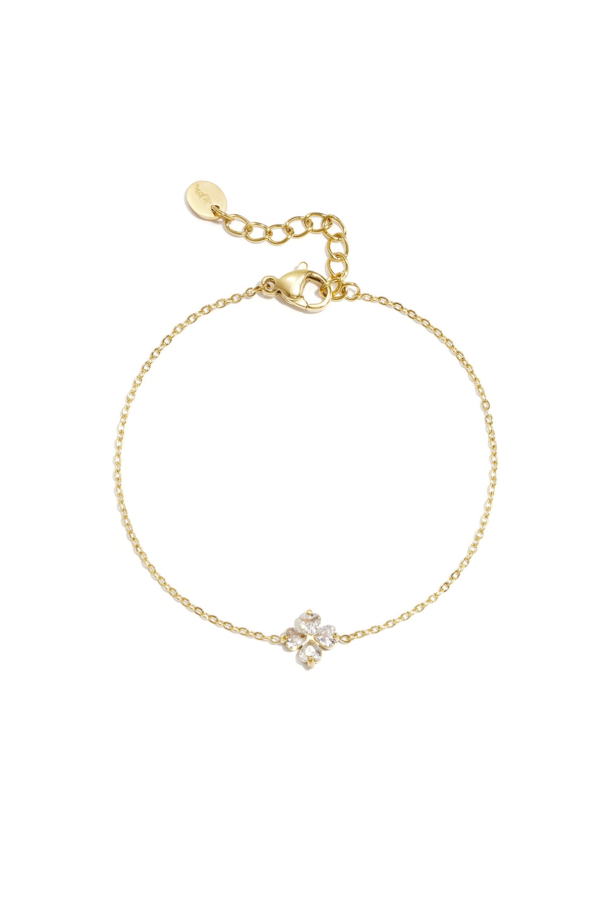 Bracciale con decorazione a trifoglio