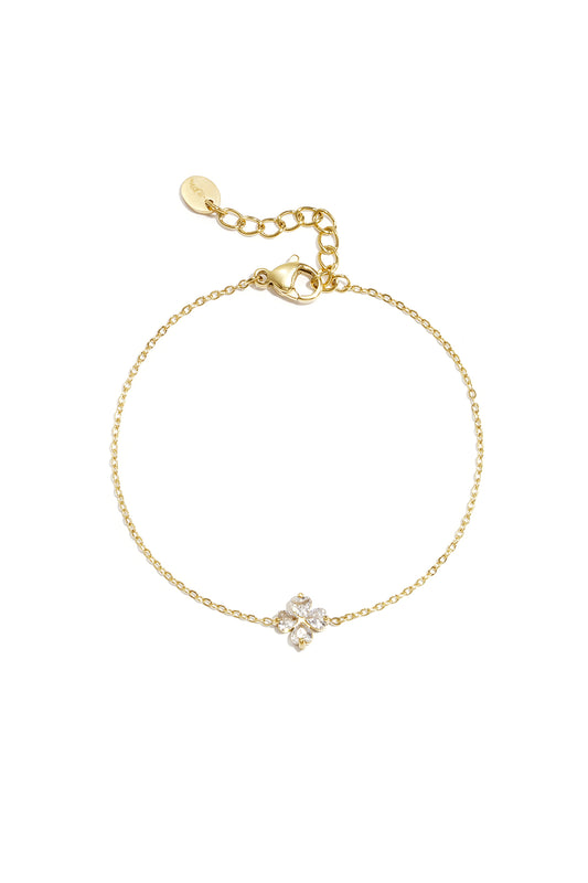 Bracciale con decorazione a trifoglio