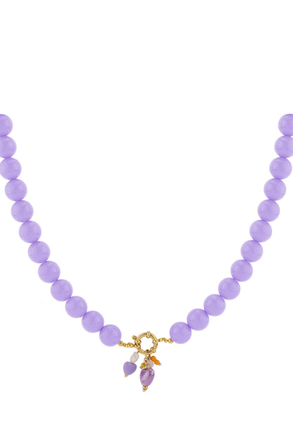 Collana di perline con chiusura frontale - 12 mm