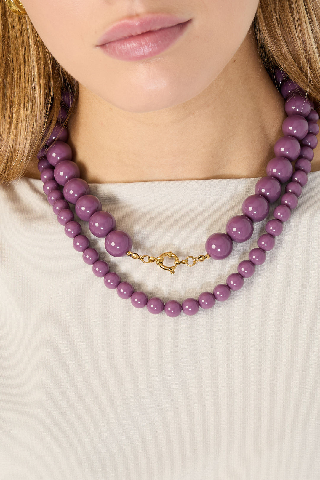 Collana con perle medie-10mm