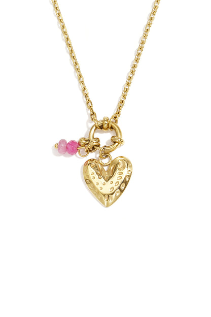 Collane con ciondolo a forma di cuore in acciaio inossidabile, serie Simple Daily Simple, gioielli da donna