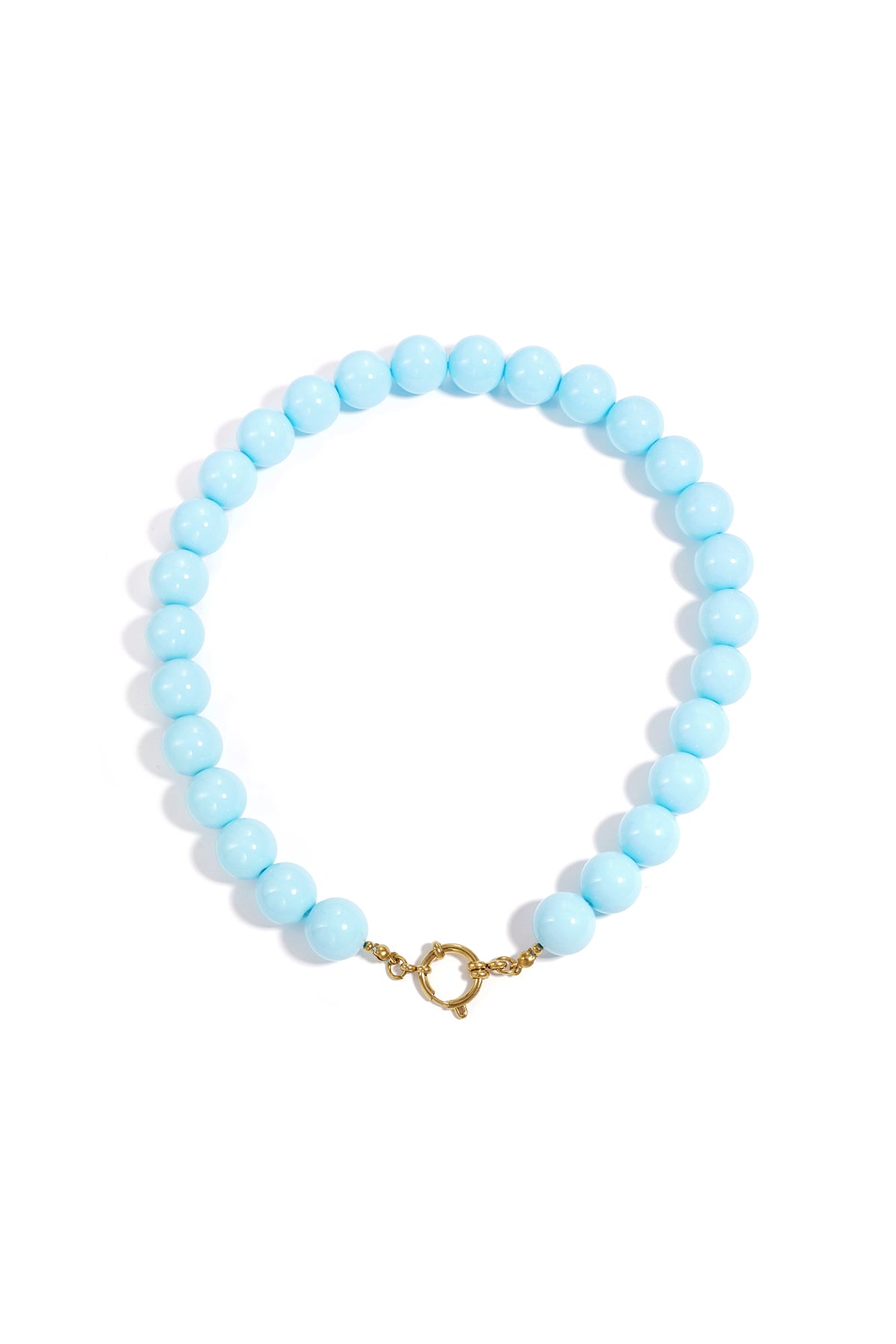 Collana con perle grandi e chiusura frontale-15mm