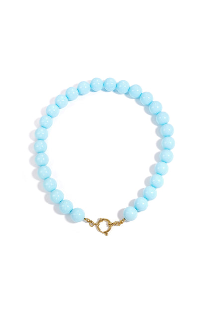 Collana con perle grandi e chiusura frontale-15mm