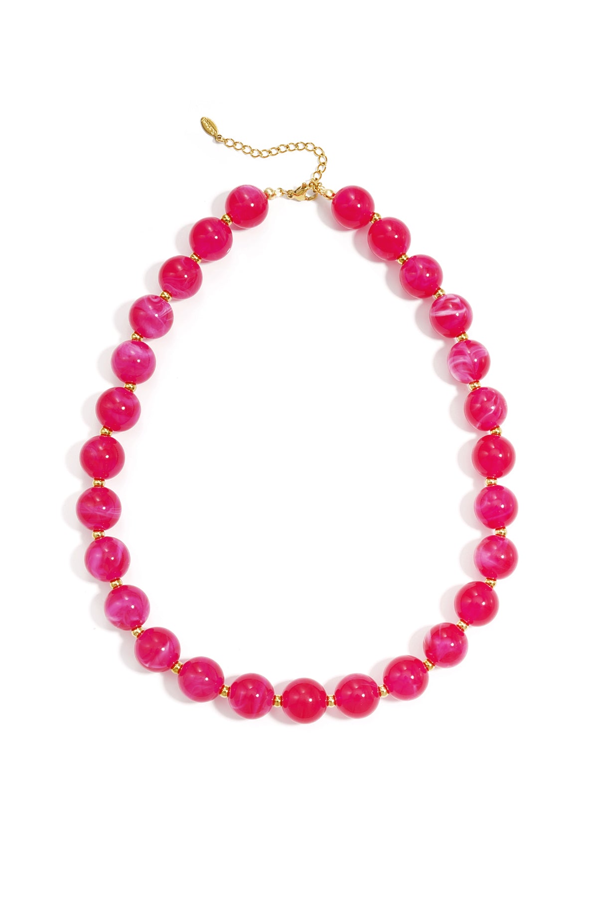 Collana di perline con perle dorate da 135 mm