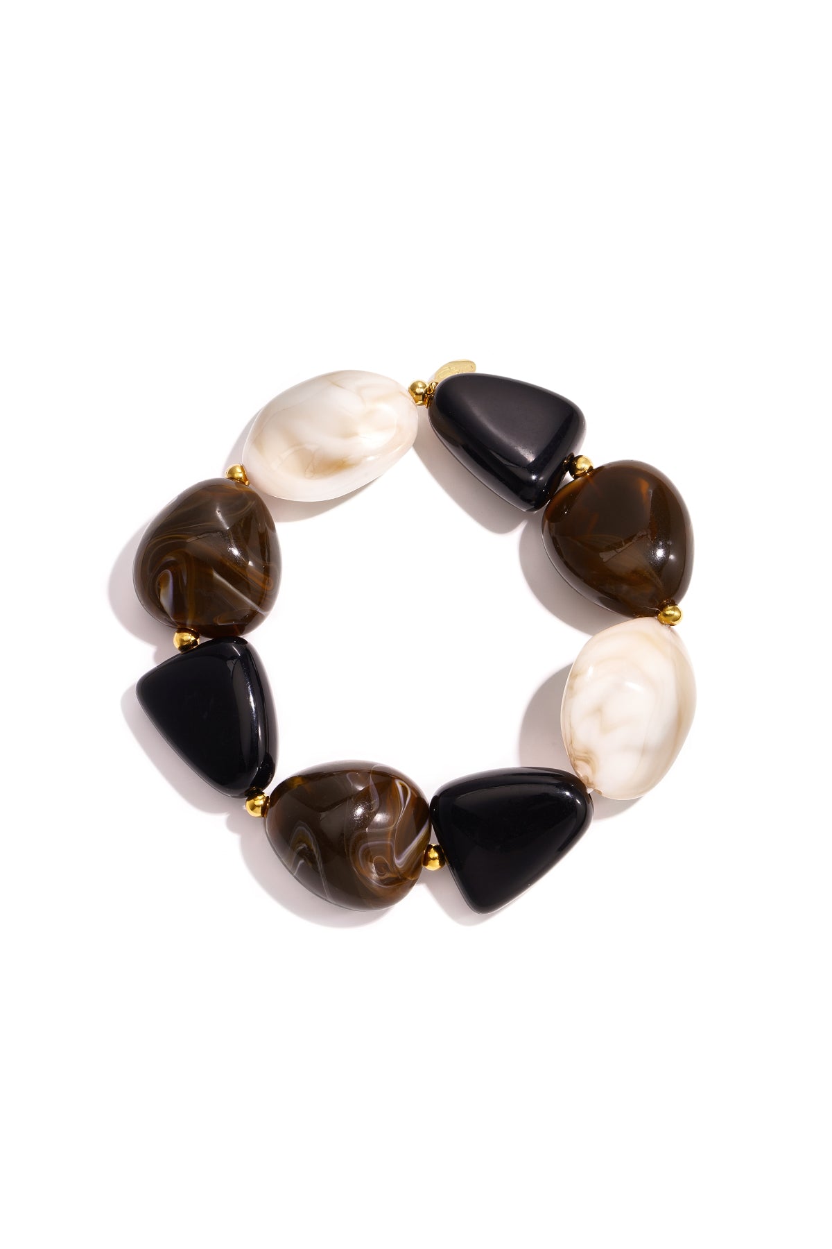 Braccialetti in acrilico con perline, forma irregolare, semplici, per tutti i giorni, serie Simple, gioielli da donna