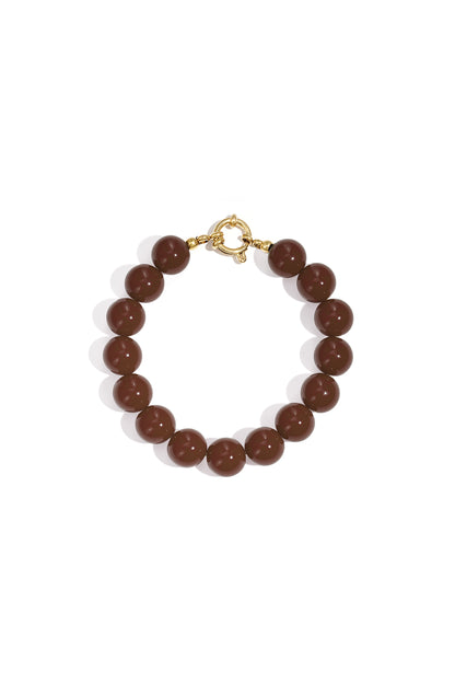 Bracciale con perline medie e chiusura frontale - 12 mm