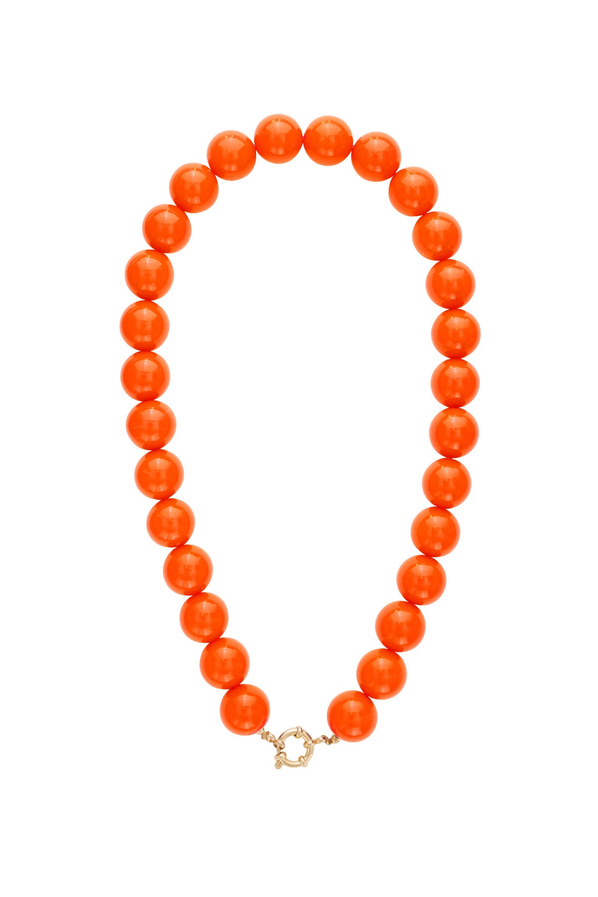 Collana con perle grandi e chiusura frontale-15mm