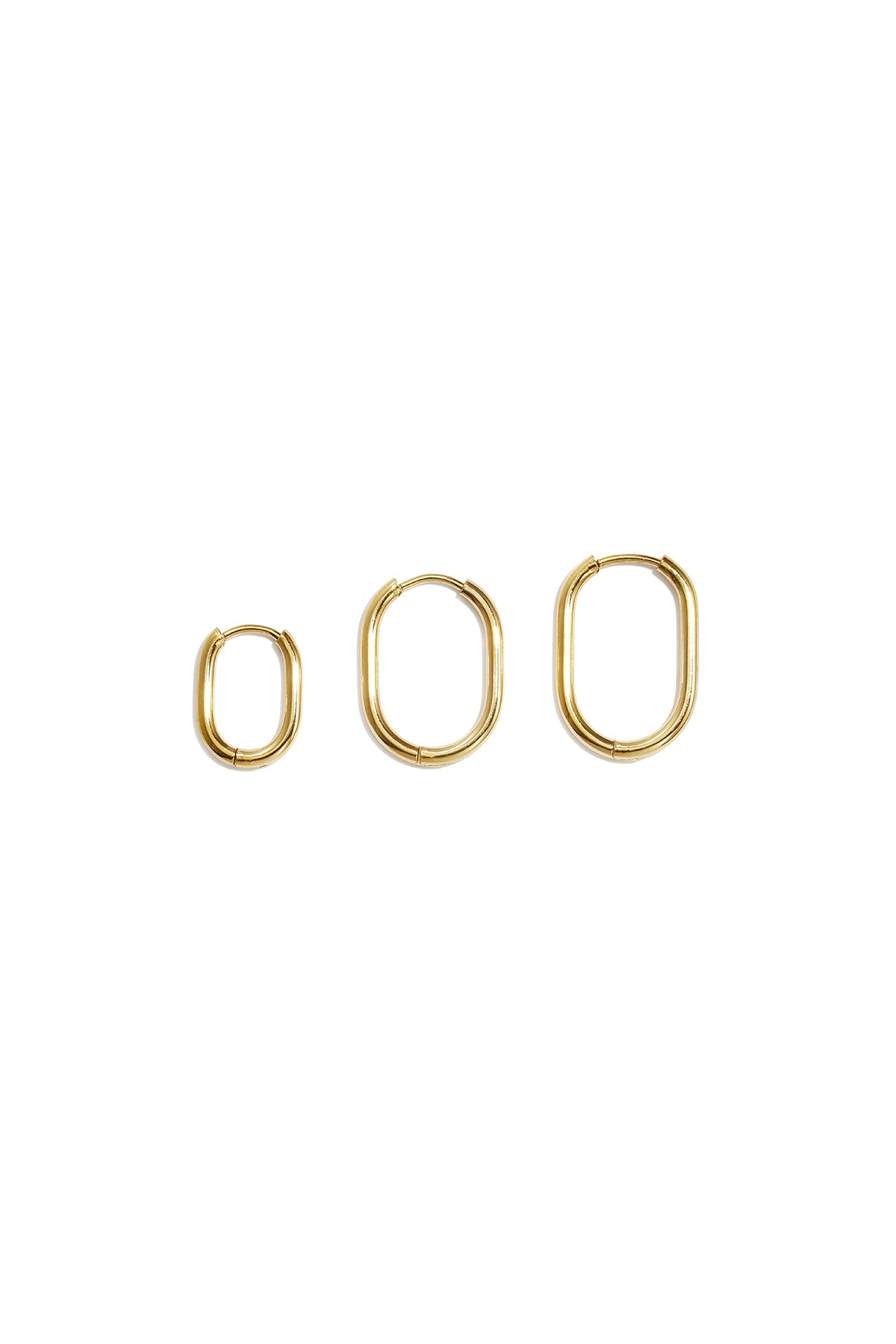 Set di orecchini in acciaio inossidabile dalla forma geometrica, semplici, per tutti i giorni, serie Simple, gioielli da donna