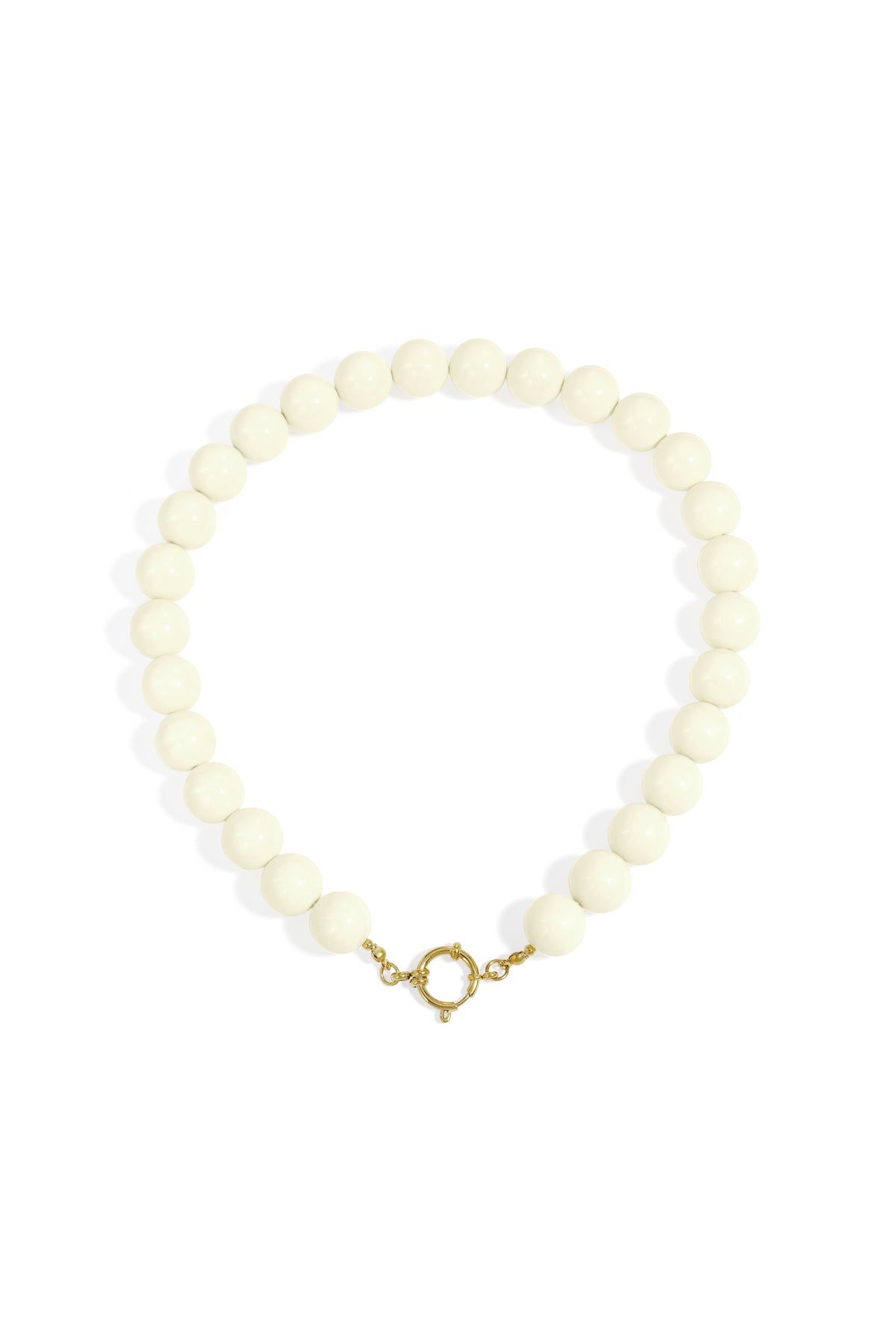 Collana con perle grandi e chiusura frontale-15mm