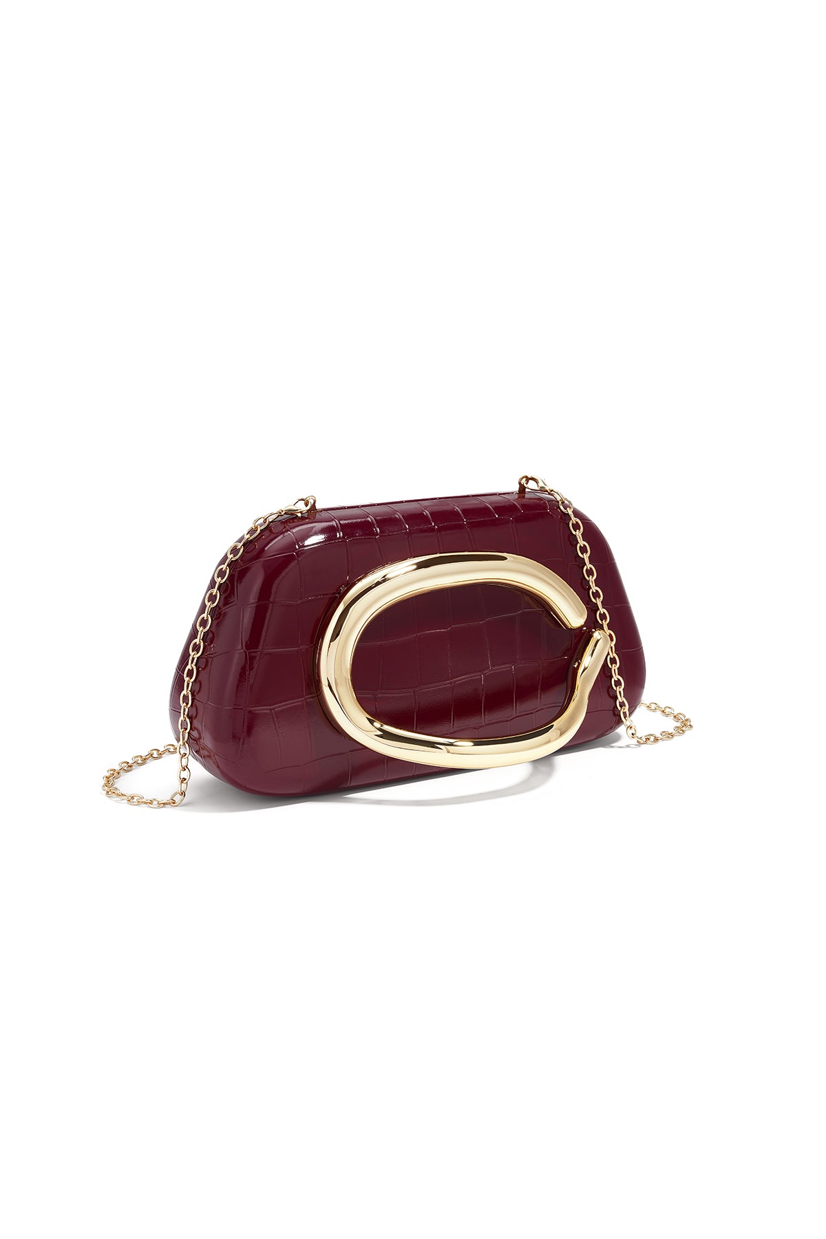 Borsa principessa con accento dorato a C