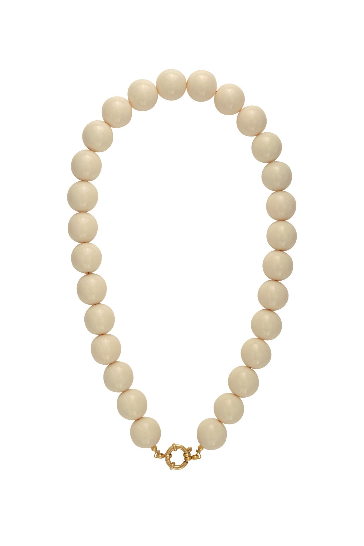 Collana con perle grandi e chiusura frontale-15mm