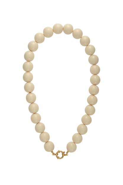 Collana con perle grandi e chiusura frontale-15mm