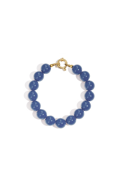 Bracciale con perline medie e chiusura frontale - 12 mm