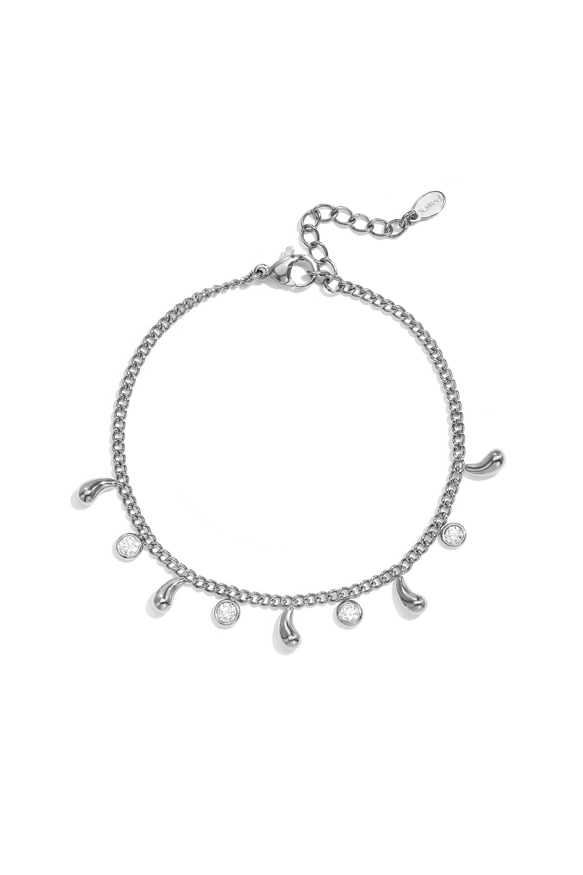 Braccialetti con ciondoli a goccia con strass, semplici, per tutti i giorni, serie Simple, gioielli da donna