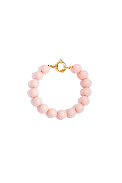 Bracciale con perline medie e chiusura frontale - 12 mm
