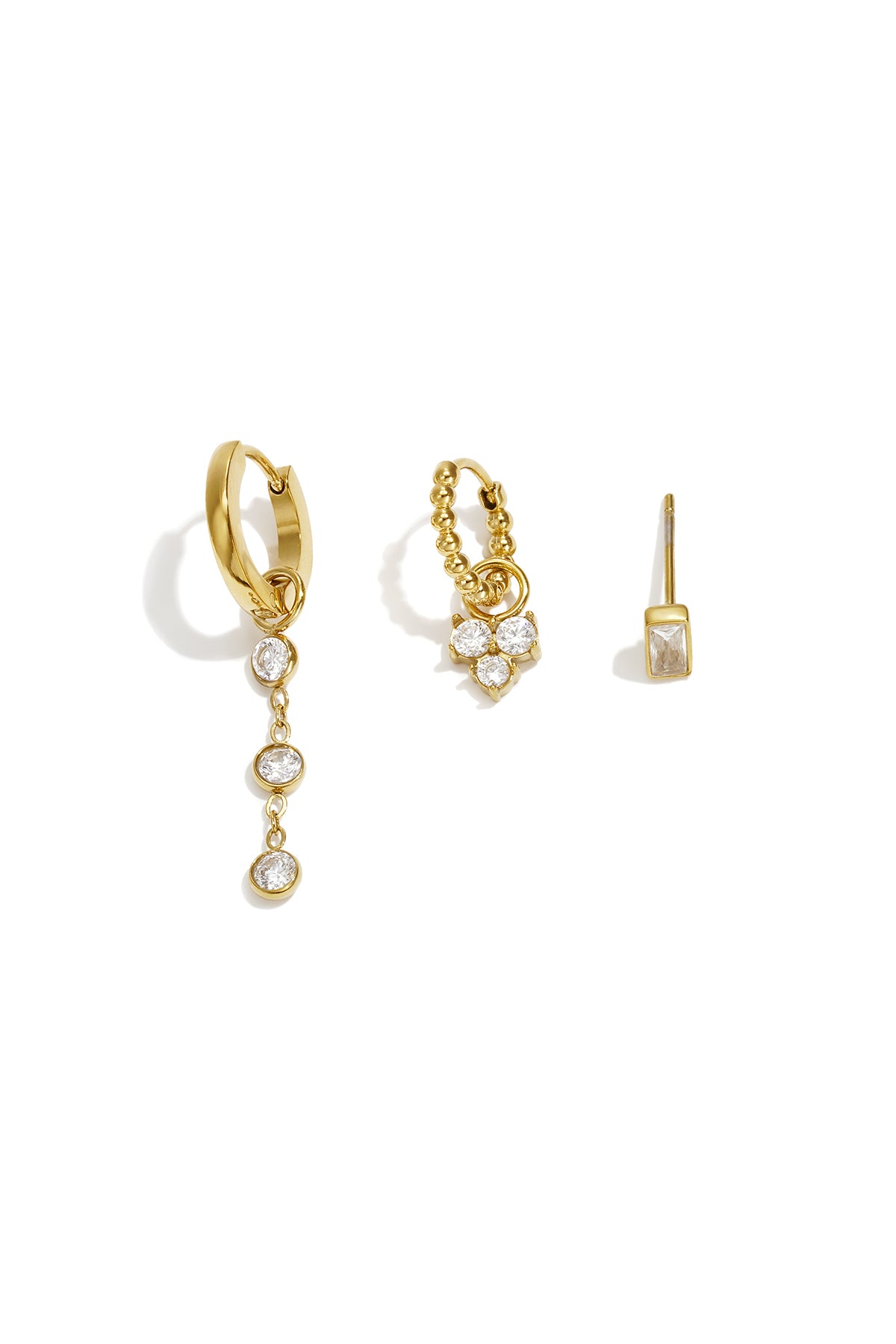Set di orecchini in acciaio inossidabile, modello Circle Simple, serie Daily Simple, gioielli da donna