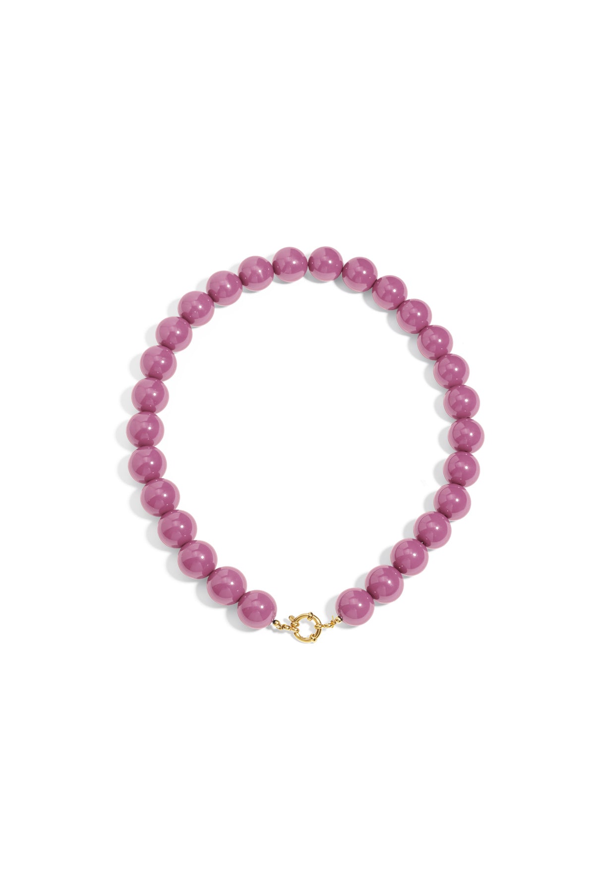 Collana con perle grandi e chiusura frontale-15mm