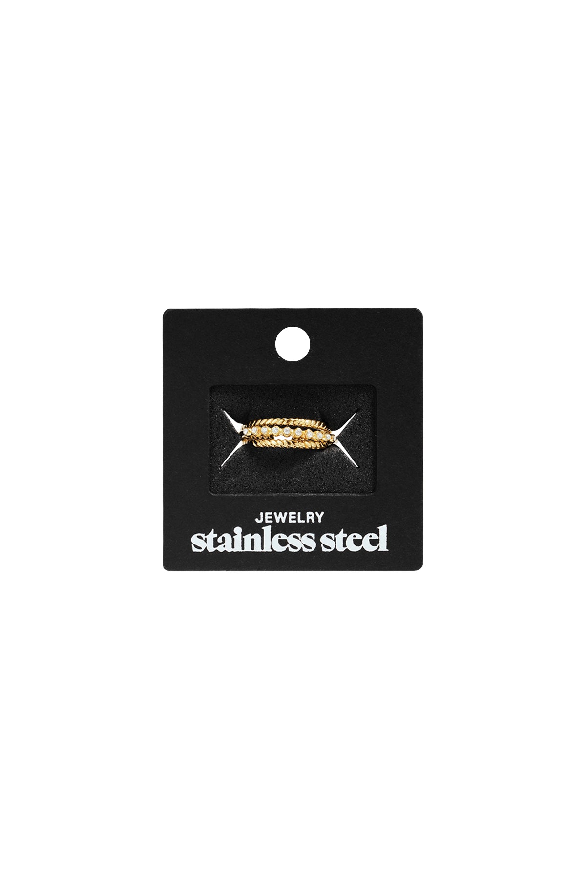Anello doppio con piccole pietre