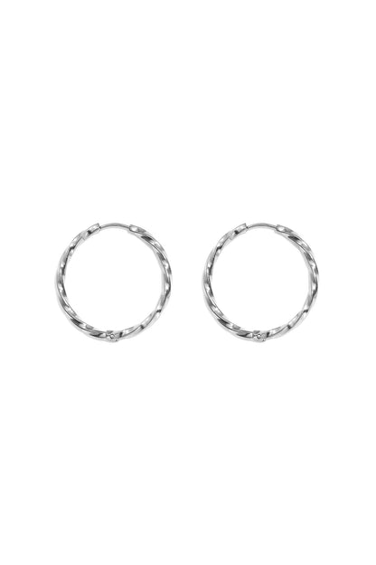 Set di orecchini in acciaio inossidabile, modello Circle Simple, serie Daily Simple, gioielli da donna