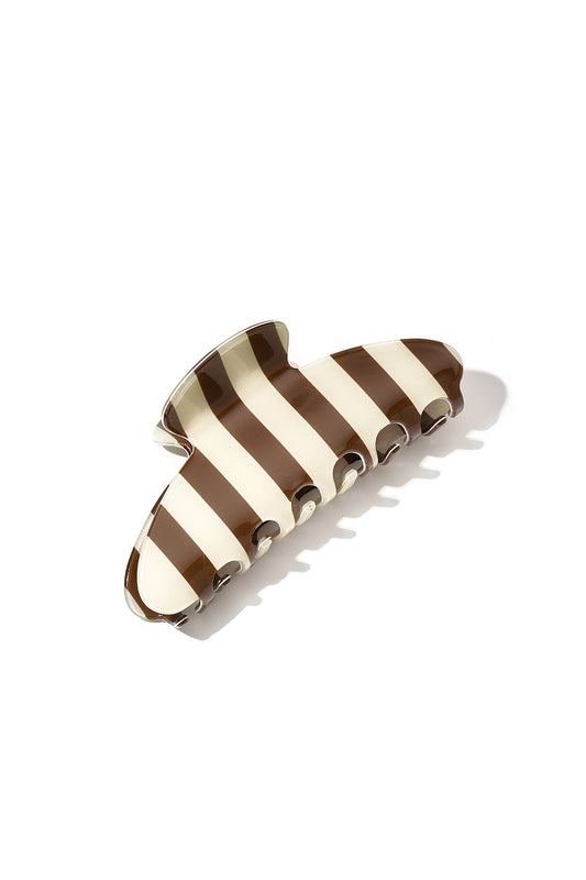 Fermaglio per capelli a righe, semplice, in PVC, accessorio quotidiano