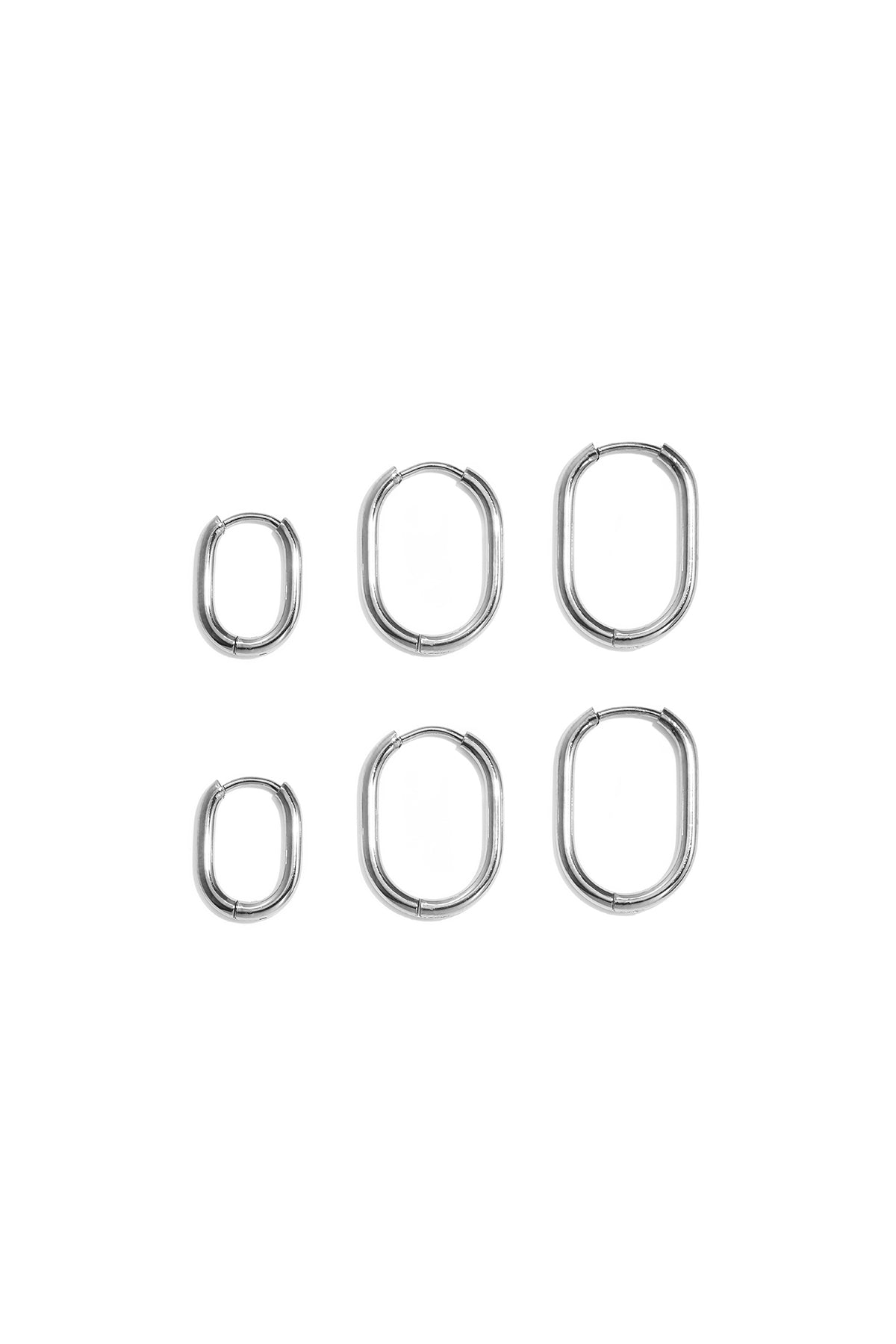 Set di orecchini in acciaio inossidabile dalla forma geometrica, semplici, per tutti i giorni, serie Simple, gioielli da donna