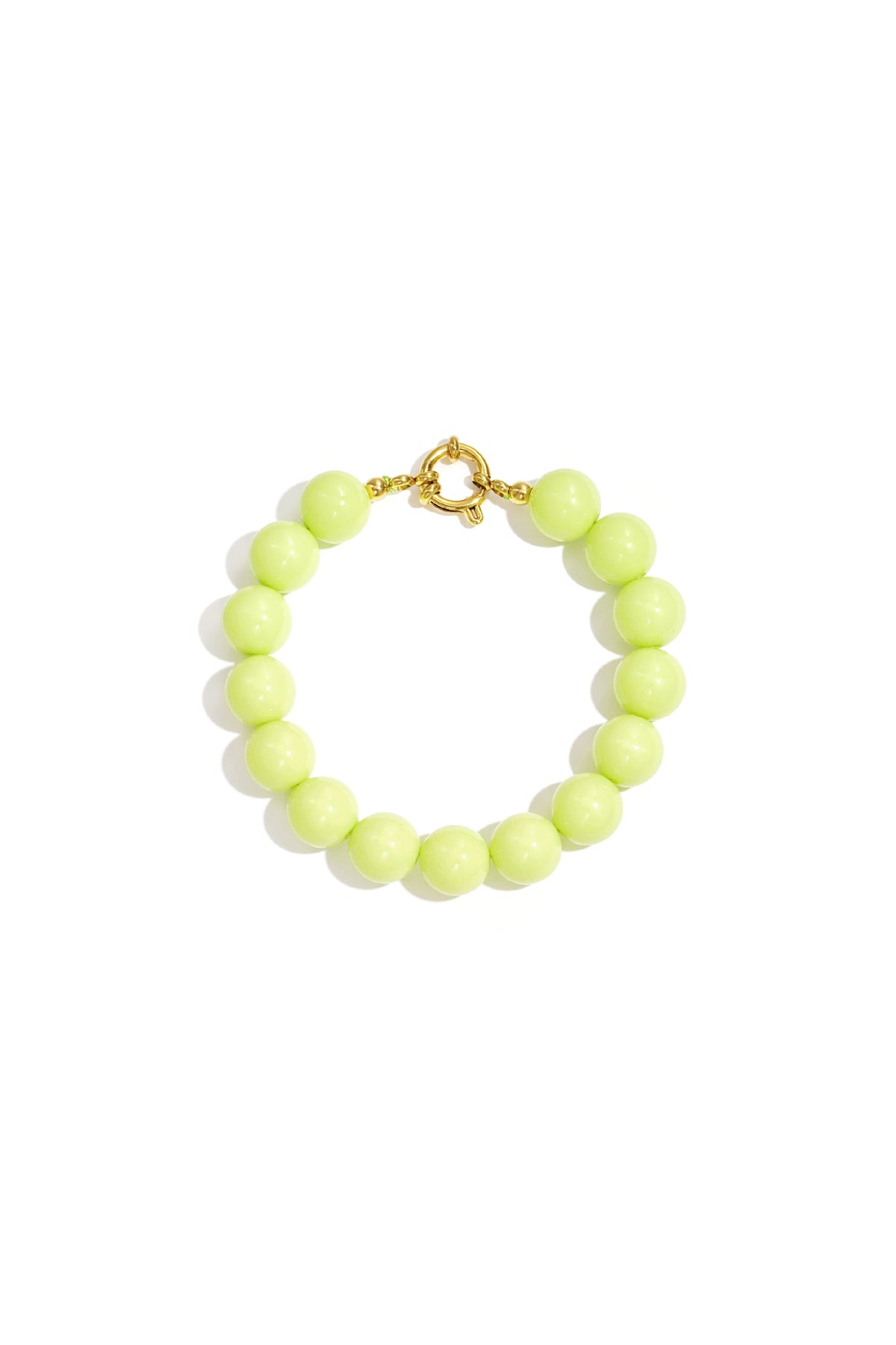 Bracciale con perline medie e chiusura frontale - 12 mm