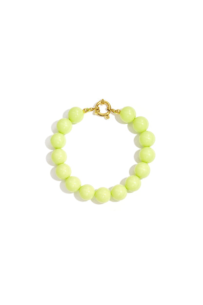 Bracciale con perline medie e chiusura frontale - 12 mm