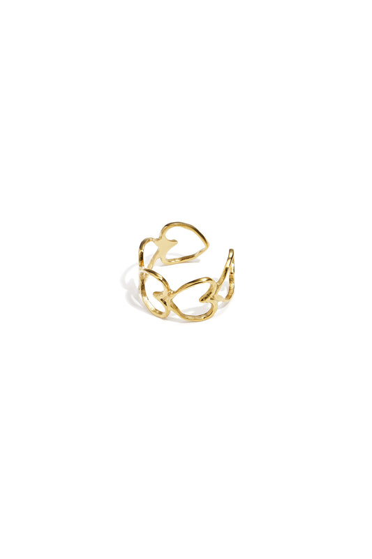 Elegante anello con cuori