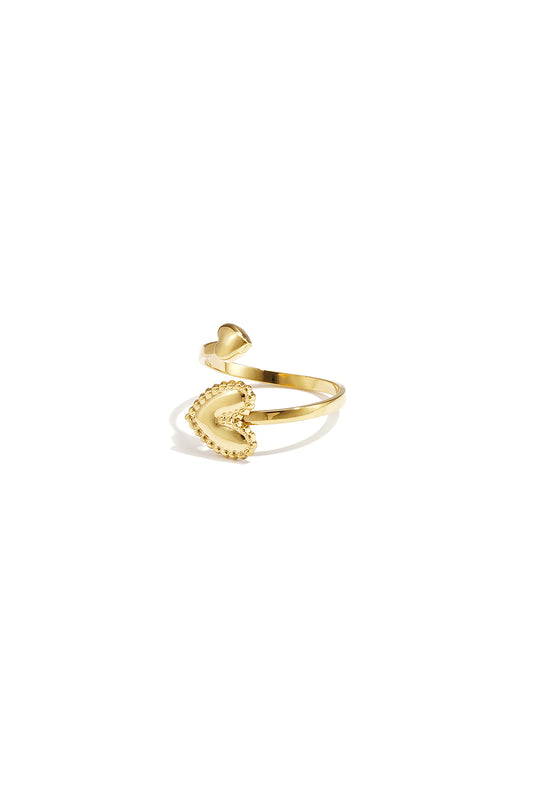 Anello con cuori regolabili