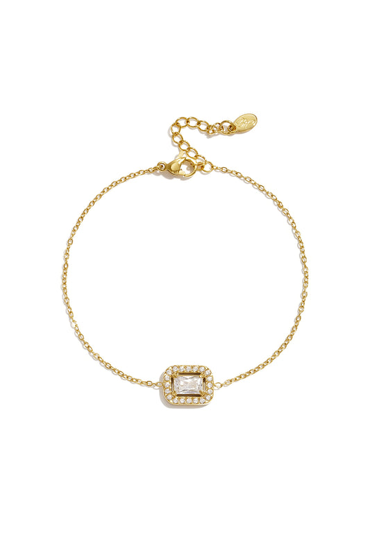 Braccialetti con ciondoli rettangolari in acciaio inossidabile, semplici, della serie Daily Simple, gioielli da donna.