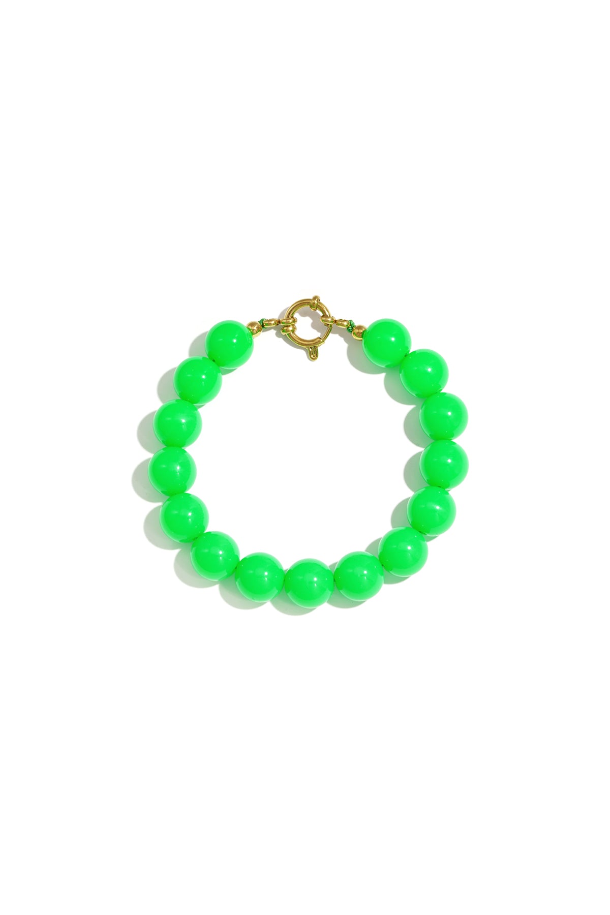 Bracciale con perline medie e chiusura frontale - 12 mm