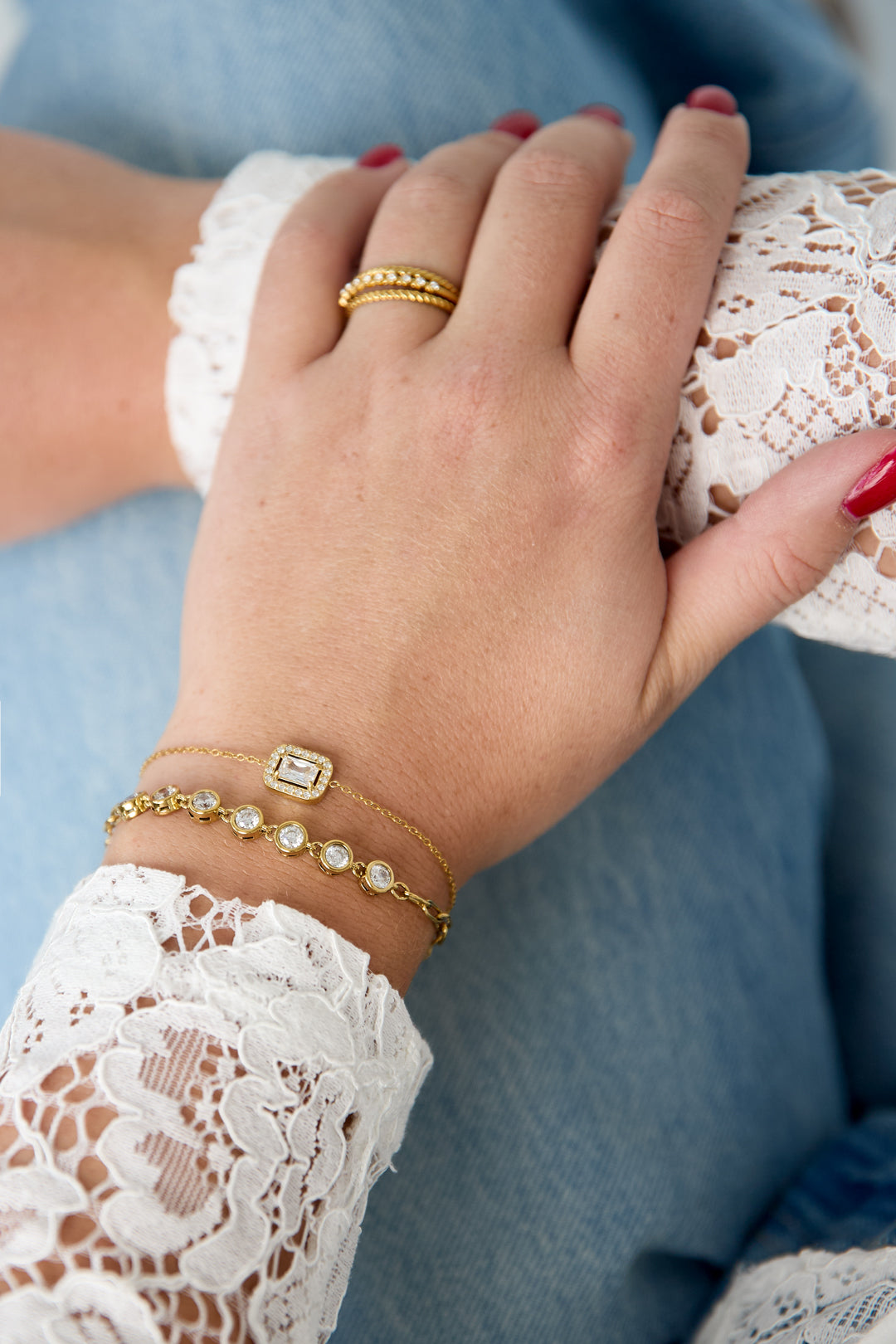 Braccialetti con ciondoli rettangolari in acciaio inossidabile, semplici, della serie Daily Simple, gioielli da donna.