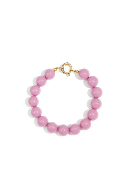 Bracciale con perline medie e chiusura frontale - 12 mm