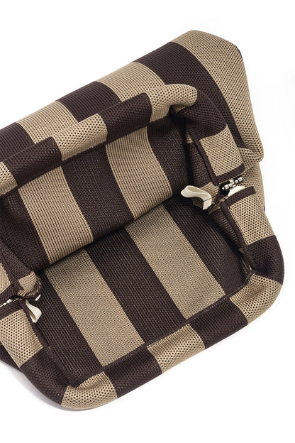 Borse a tracolla a righe in poliestere con accessori