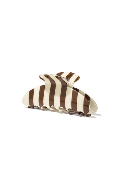Fermaglio per capelli a righe, semplice, in PVC, accessorio quotidiano
