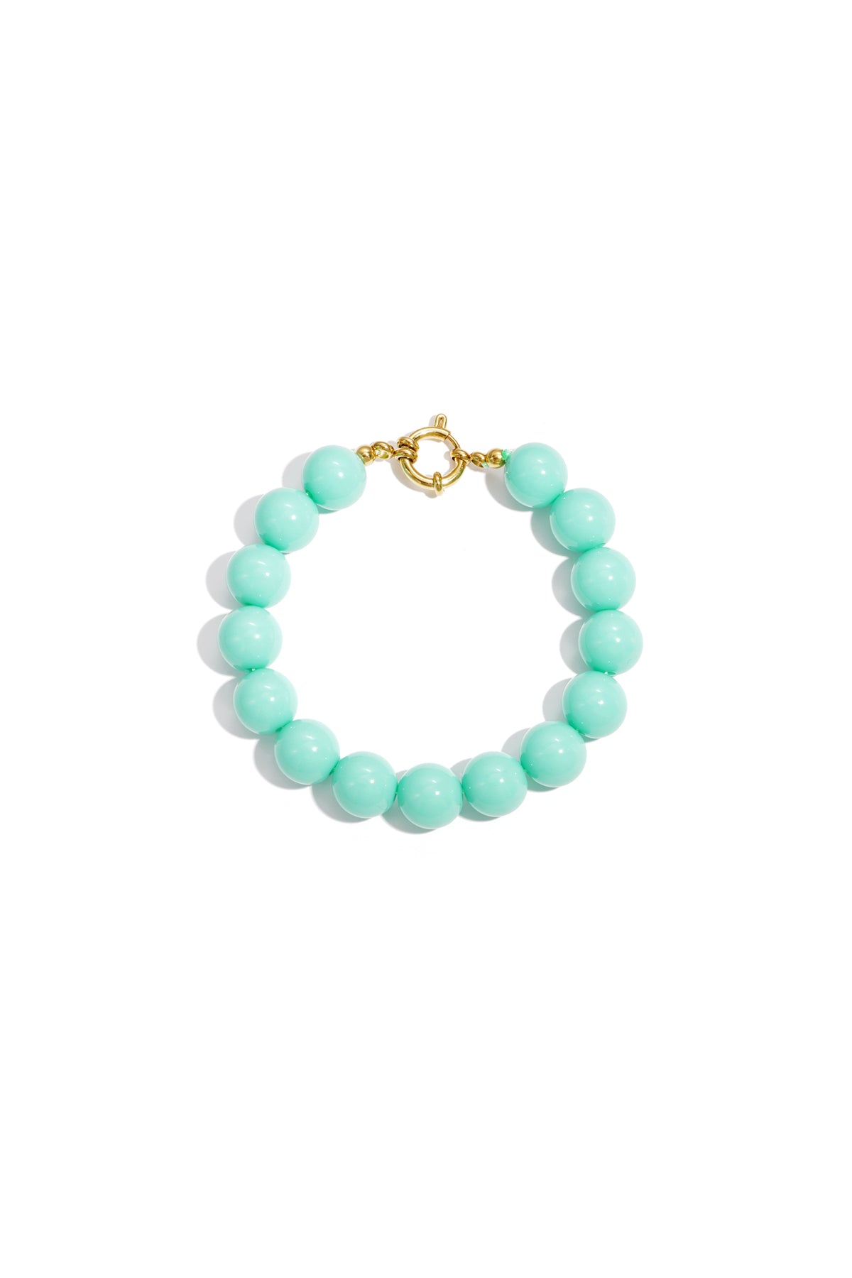 Bracciale con perline medie e chiusura frontale - 12 mm
