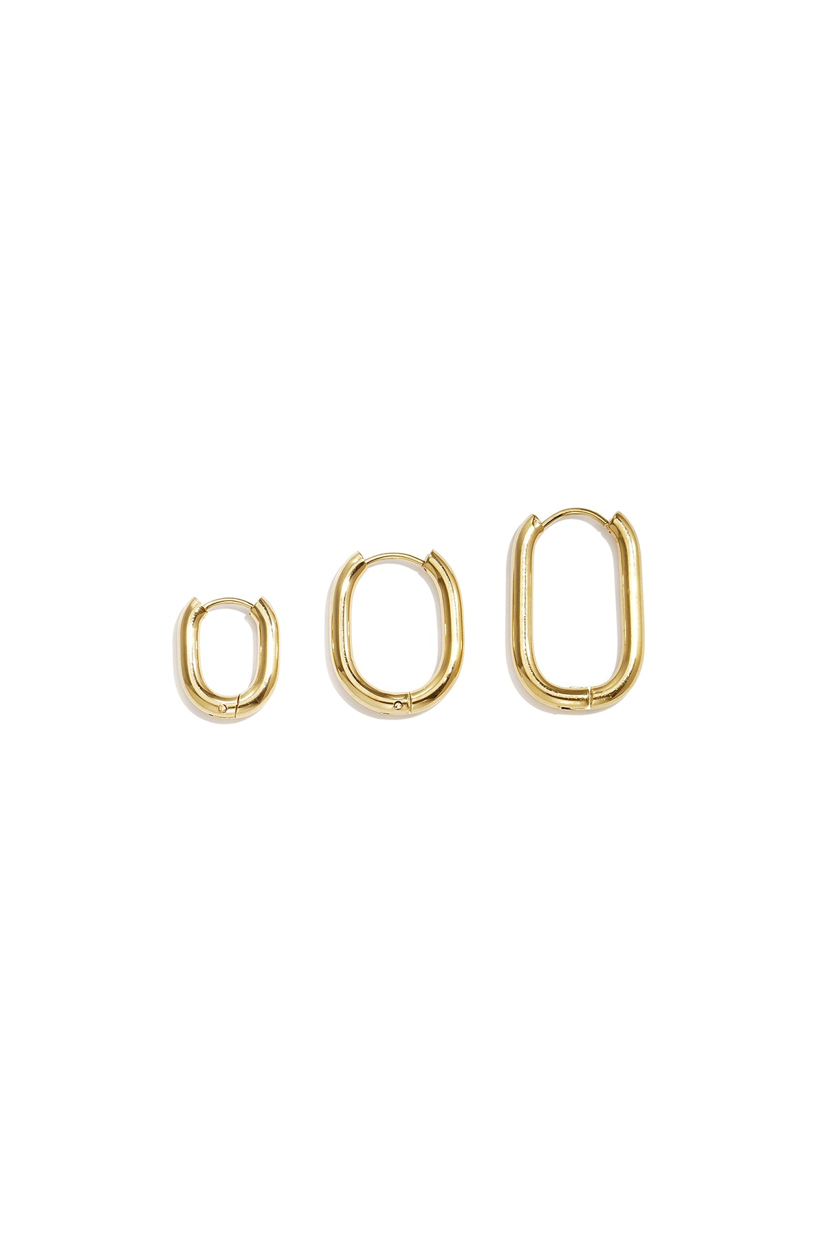 Set di orecchini in acciaio inossidabile dalla forma geometrica, semplici, per tutti i giorni, serie Simple, gioielli da donna