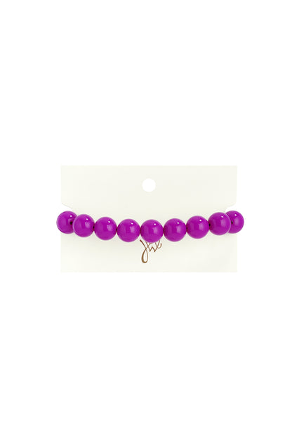 Bracciale con perline medie e chiusura frontale - 12 mm