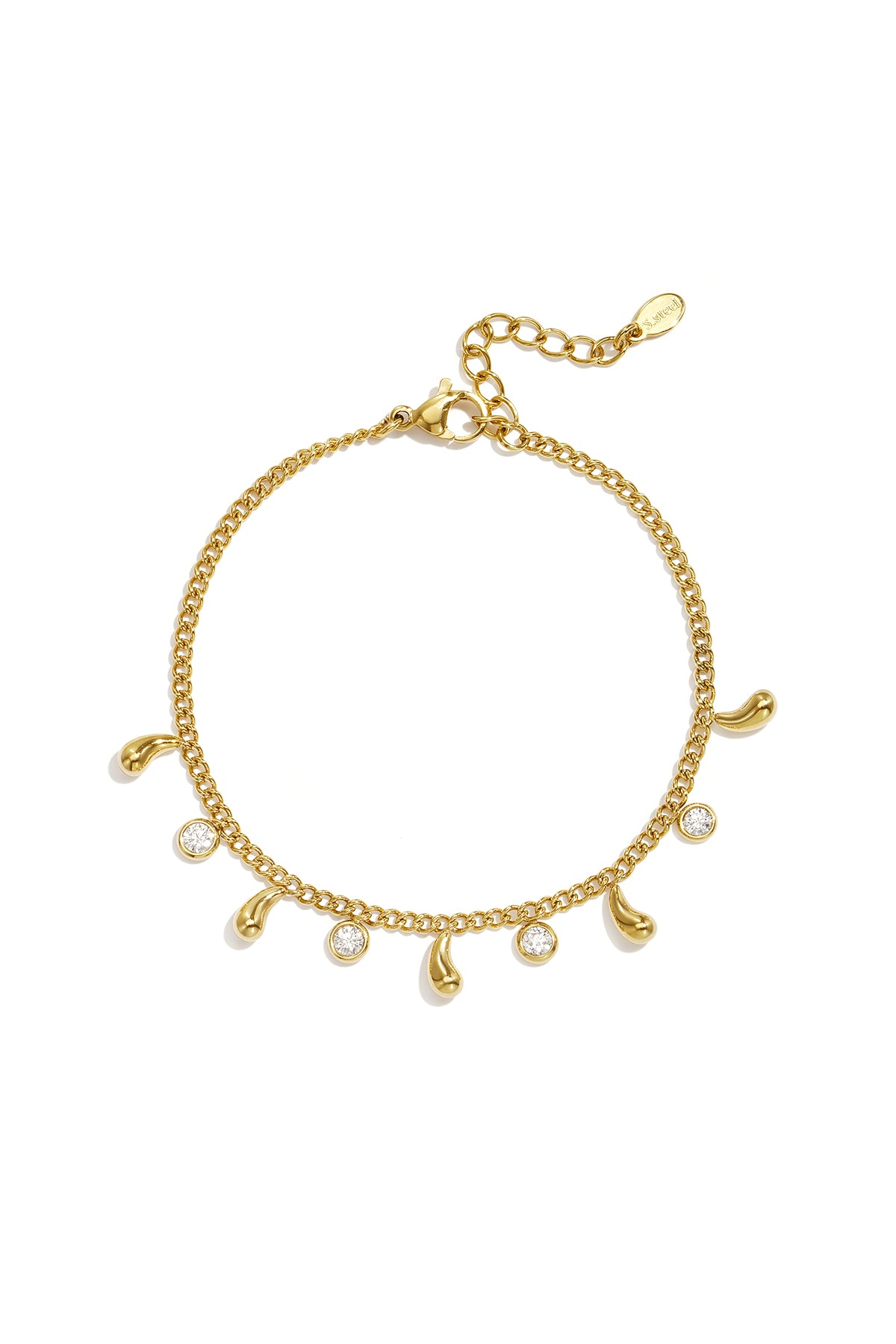 Braccialetti con ciondoli a goccia con strass, semplici, per tutti i giorni, serie Simple, gioielli da donna