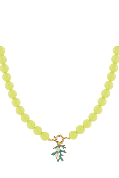 Collana di perline con chiusura frontale - 12 mm