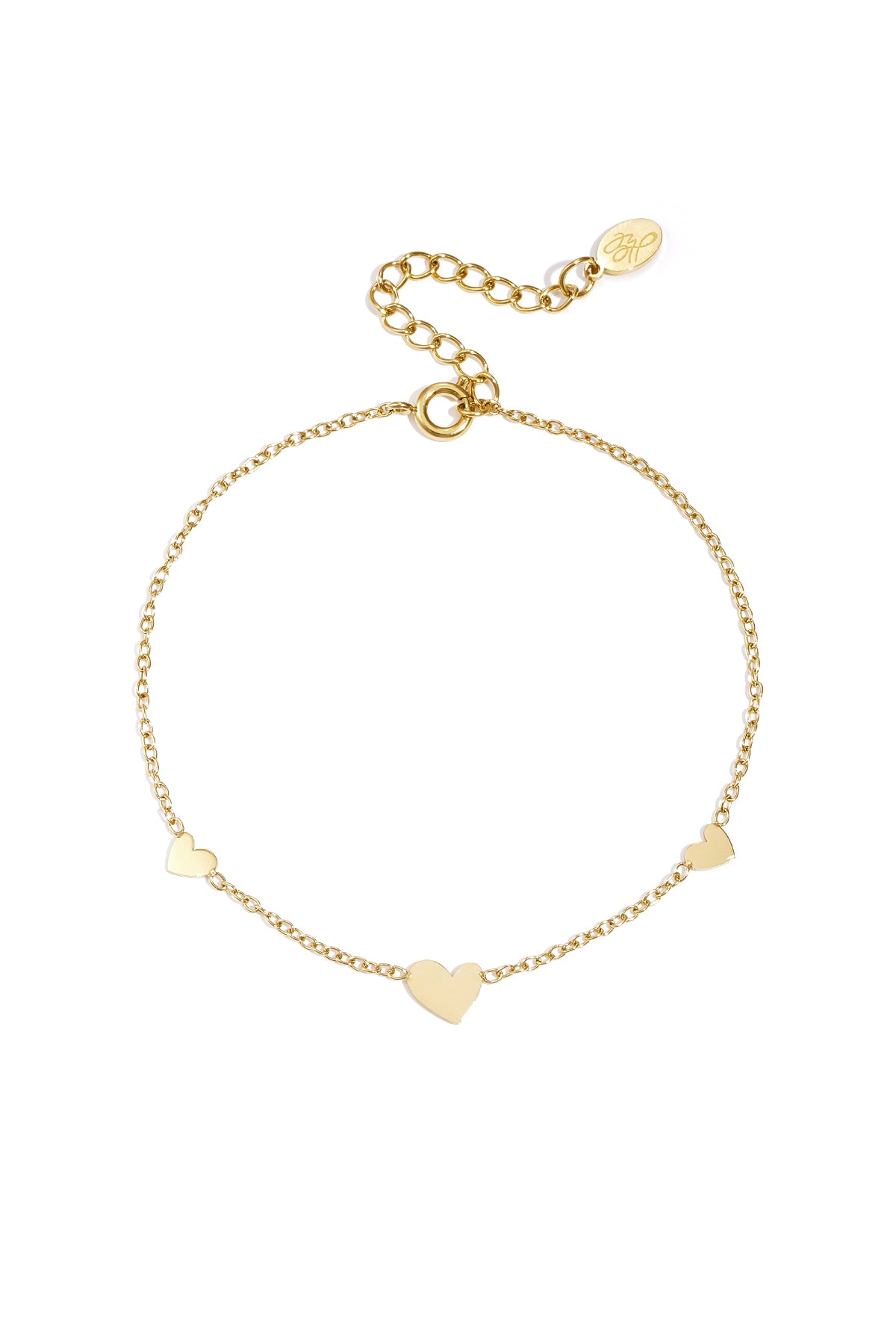 Bracciale classico con cuori - acciaio inossidabile