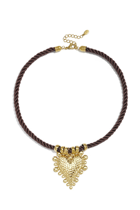 Collane intrecciate in acciaio inossidabile con cuore, serie Simple Daily Simple, gioielli da donna