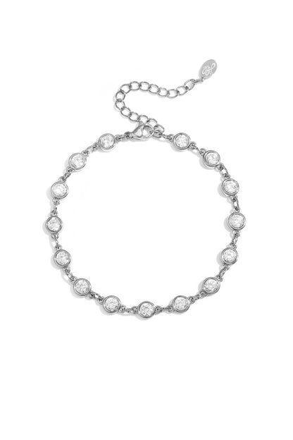Bracciale con pietre rotonde di zirconi cubici